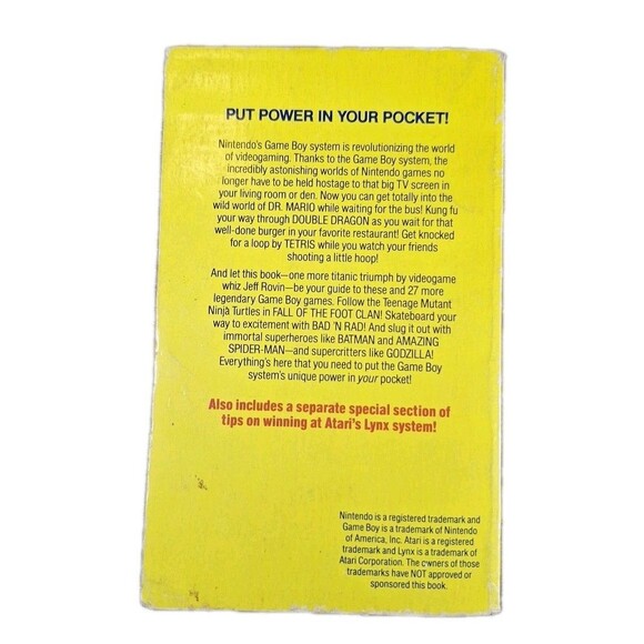 How to Win at Game Boy Games by Jeff Rovin 1991 PB  [463] - Picture 2 of 7